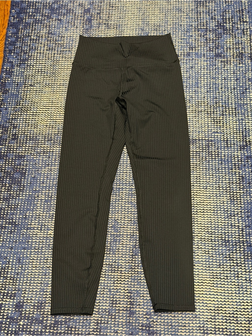 Vuori Black Inversion Ribbed High-Waist Leggings